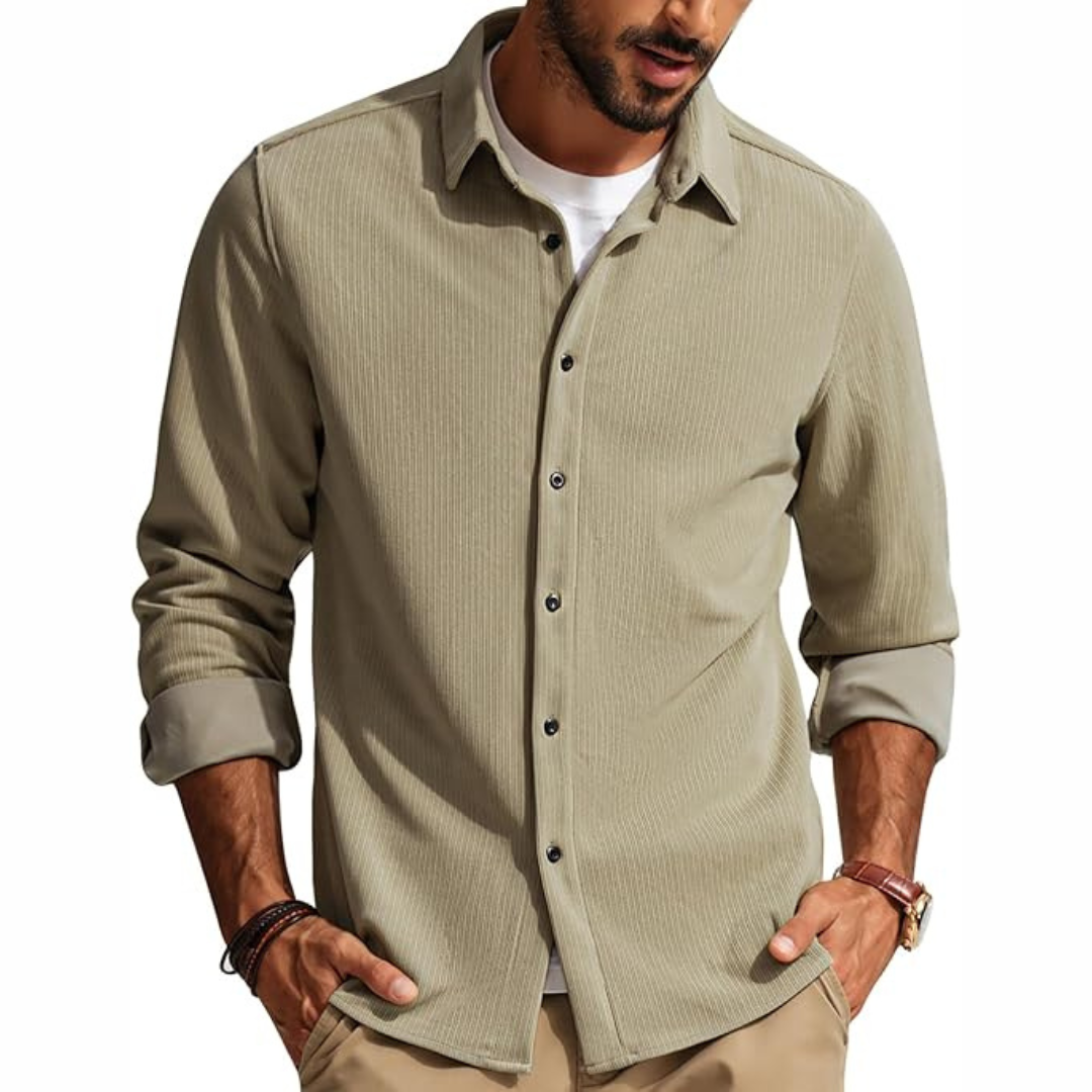 PJ Paul Jones Men's Long Sleeve Wrinkle Free Shirt