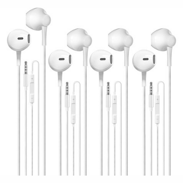 4-Pack Shdkjxh Wired 3.5mm Stereo In-Ear Earbuds With Microphone