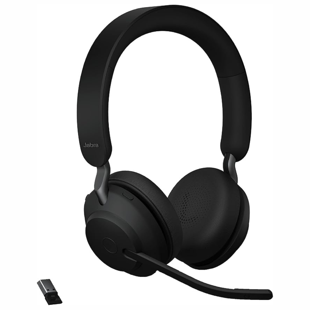 Jabra Evolve2 65 UC Over-the-head Wireless Headset With Link380a, Stereo