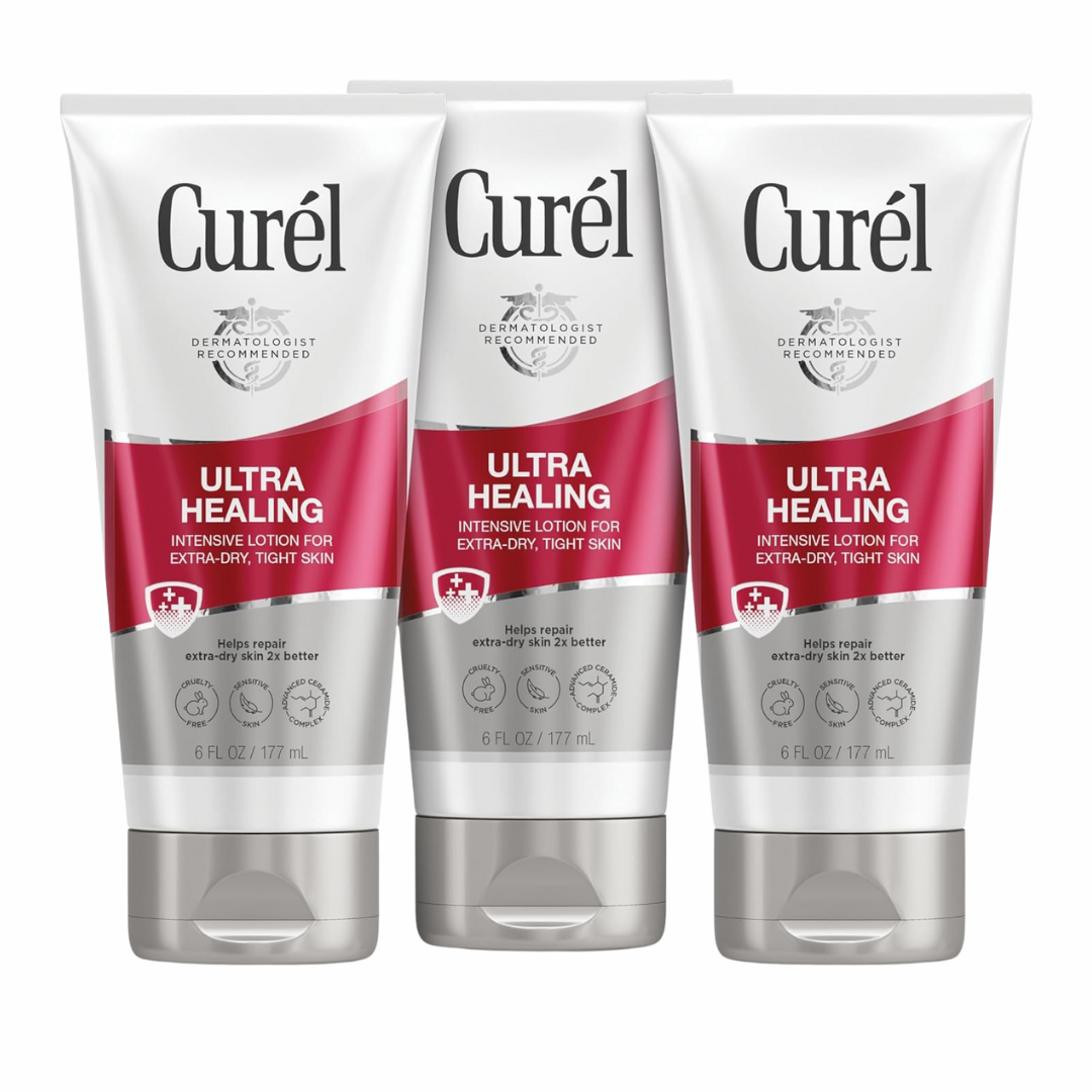 Curel Ultra Healing Intensive Fragrance-Free Lotion For Extra-Dry Skin (6 Oz, Pack Of 3)