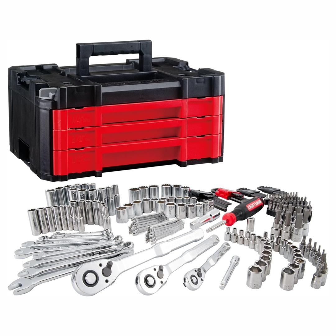 230-Piece Craftsman Versastack Mechanics Tool Set (1/4", 3/8" & 1/2" Drive)