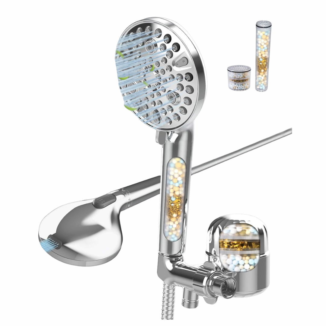 Filtered Shower Head With Handheld High Pressure 10 Spray Mode