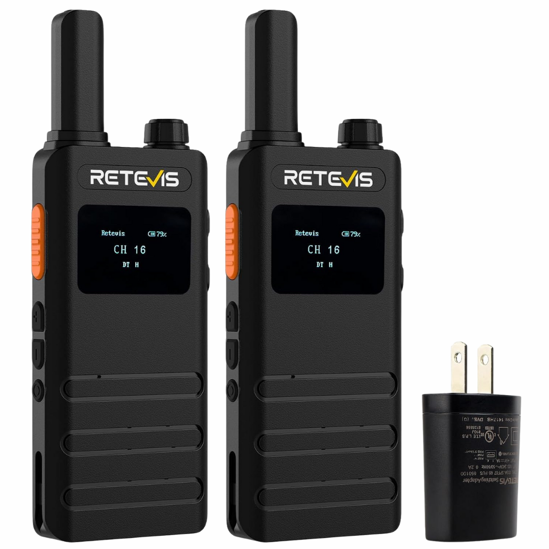 2-Pack Retevis B3S Portable Two-Way Radios With LCD Screen