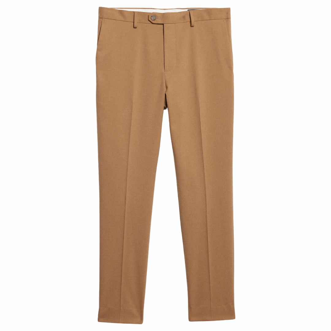 Banana Republic Factory Men's Tailored-Fit Camel Suit Trouser