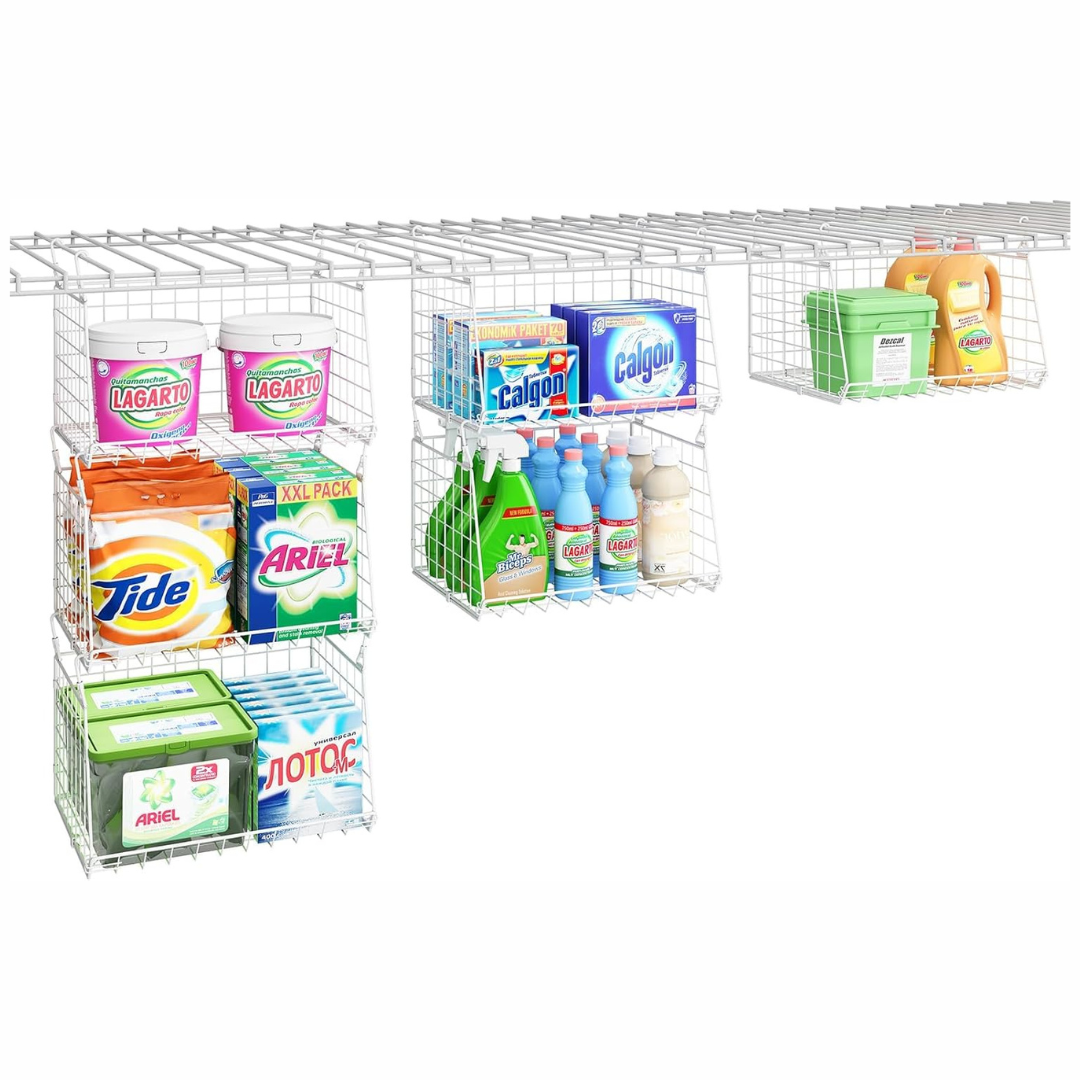 3-Tier Foldable Hanging Laundry Basket Organizer