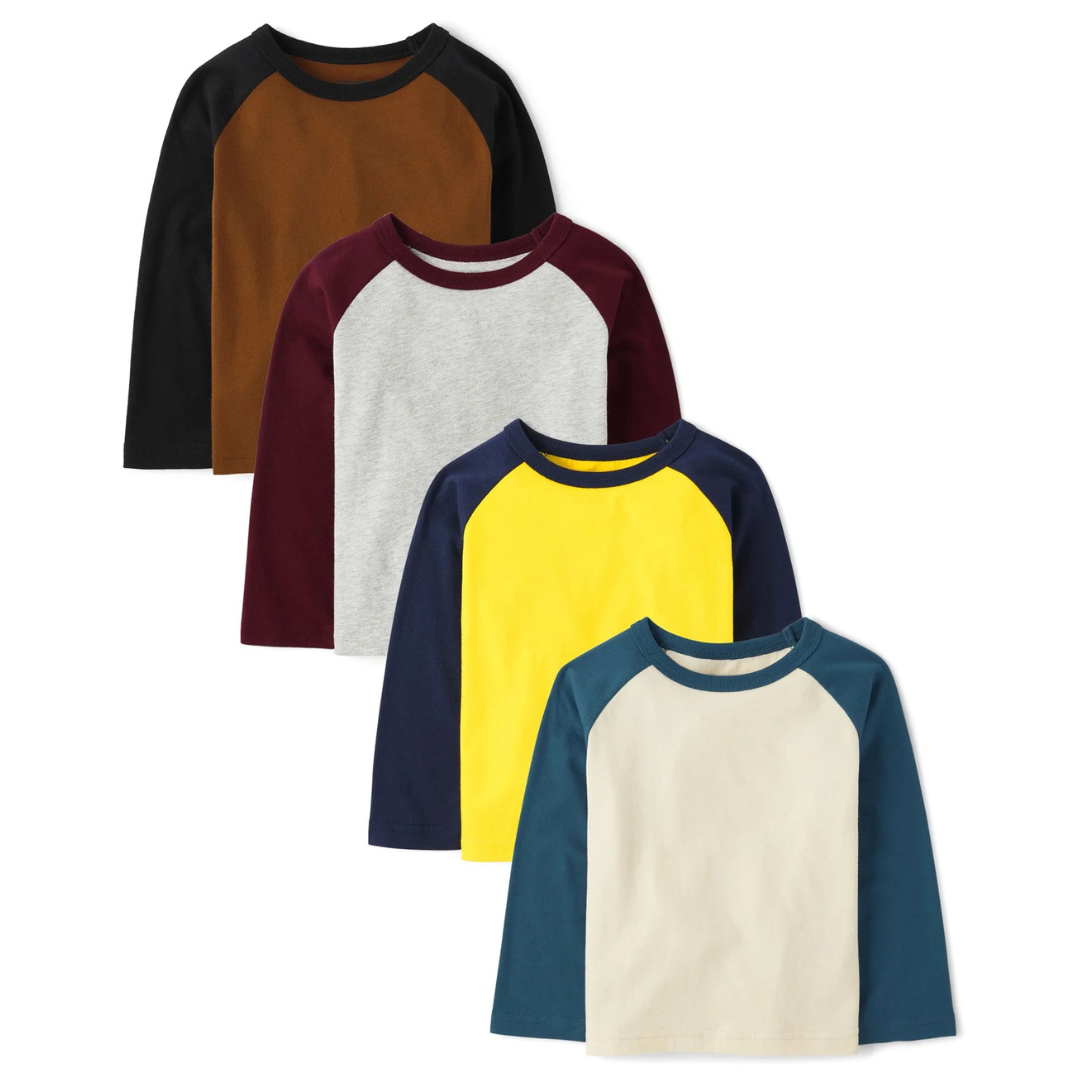 4-Pack The Children's Place Baby Long Sleeve Casual Knit Shirt