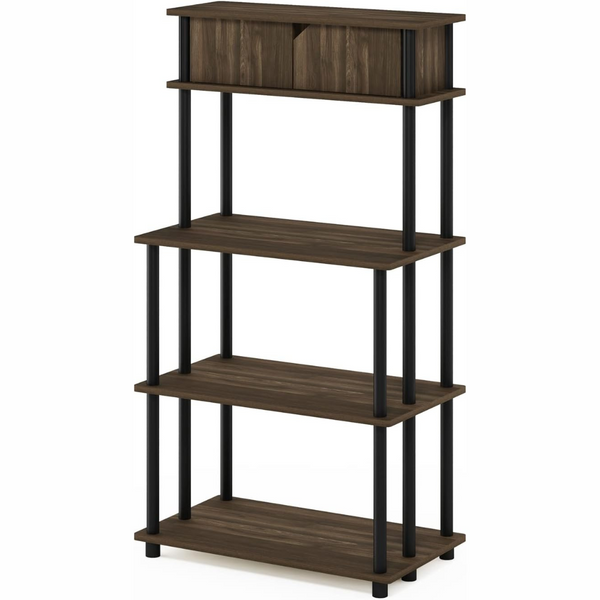 Furinno Turn-N-Tube Kitchen Storage Shelf with Top Cabinet