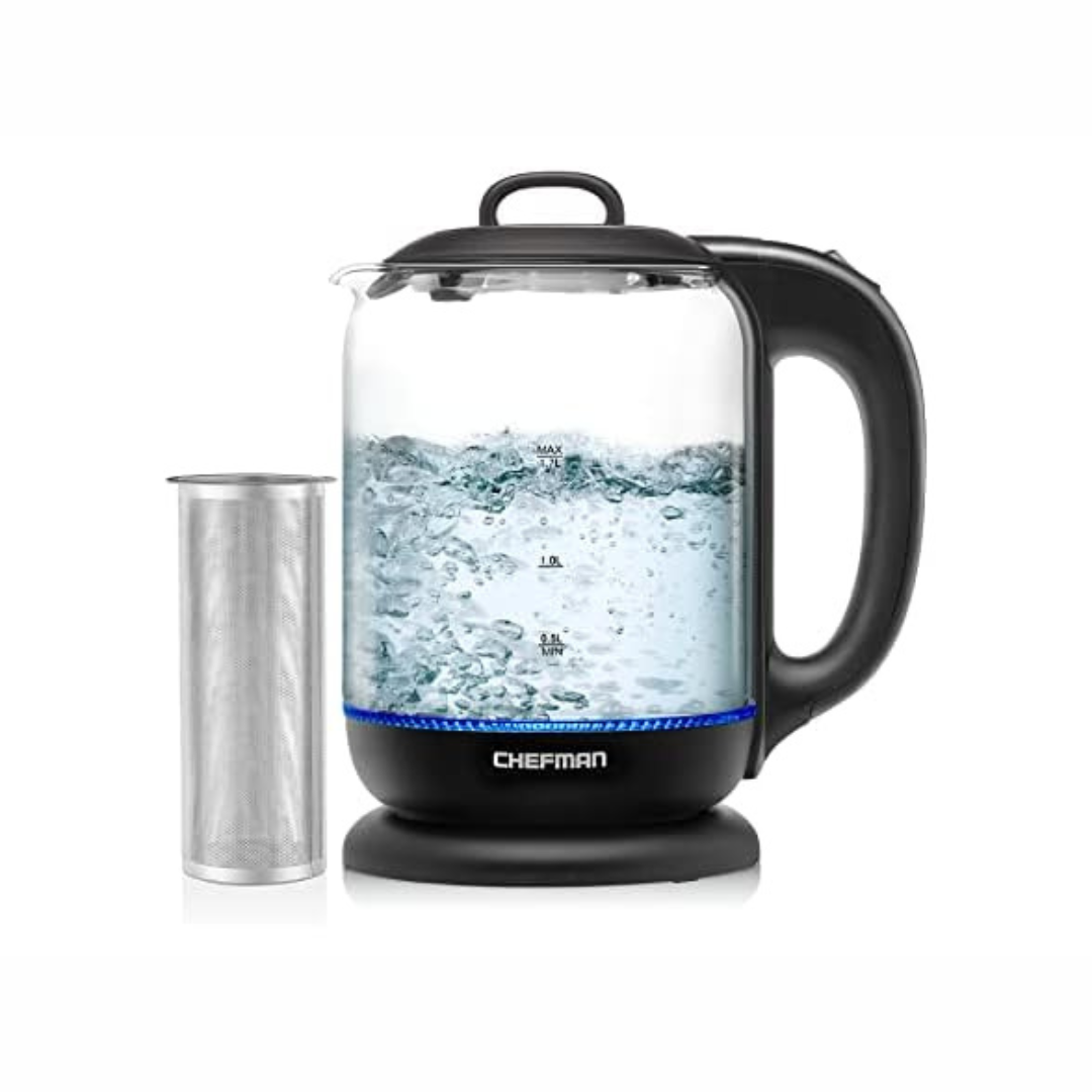 Chefman 1.7 Liter Electric Kettle With Tea Infuser