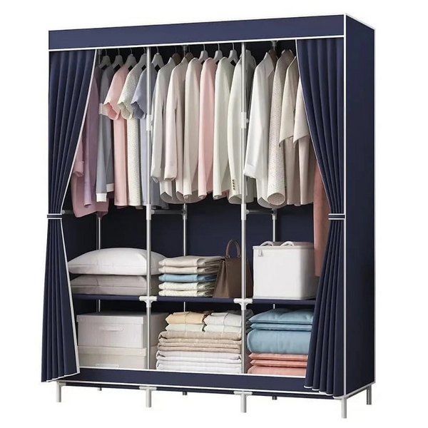 ALSO GO 51" W x 67"H Portable Clothing Closet Rack Shelf (Various Colors)