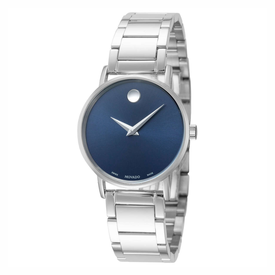 Movado 0607235 Women's Blue Dial Silver Tone Bracelet Watch