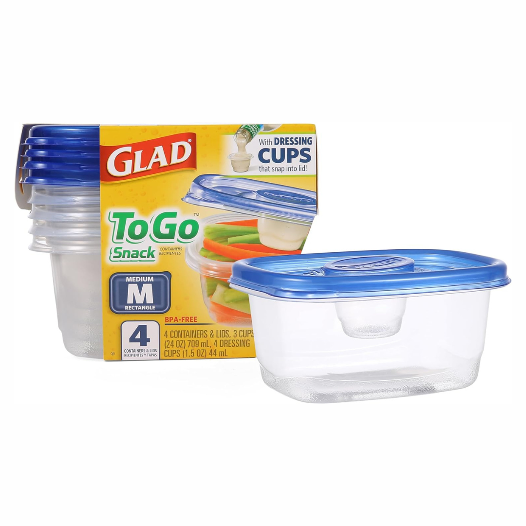 4-Count GladWare To Go Snack Food Storage Containers