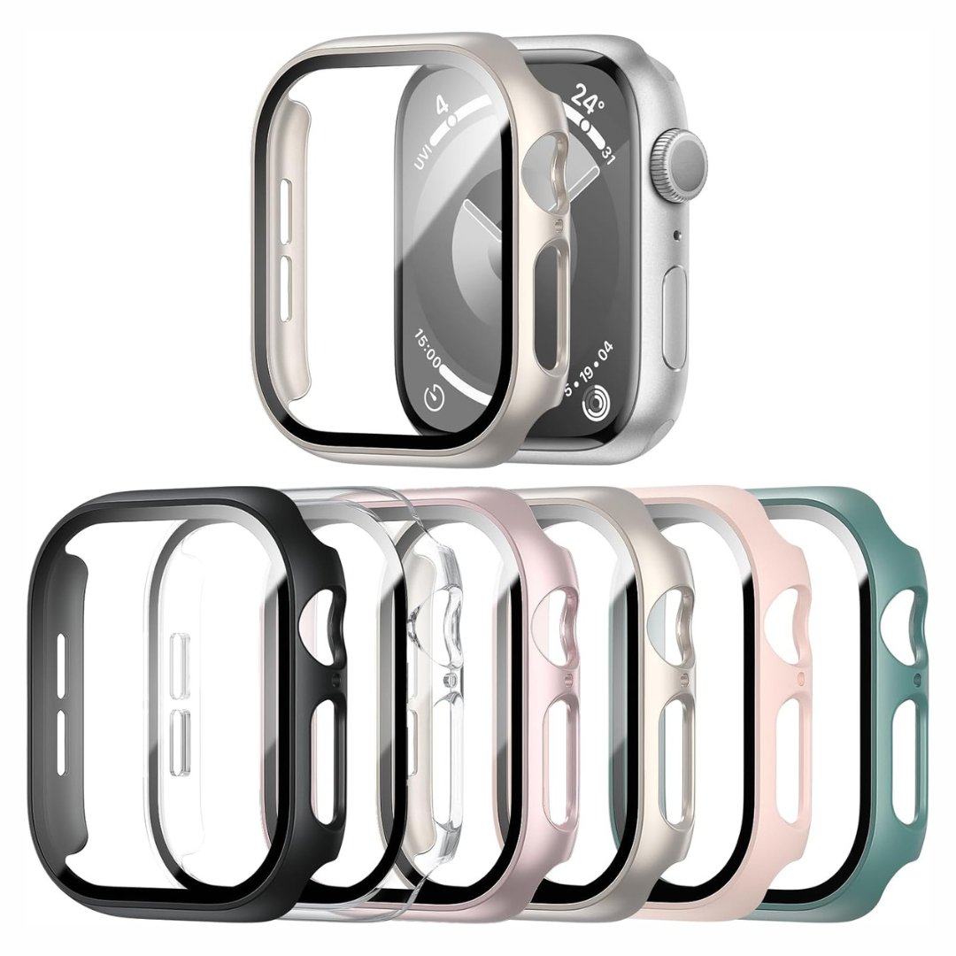 6-Pack Apple Watch Series SE Series Case With Screen Protector