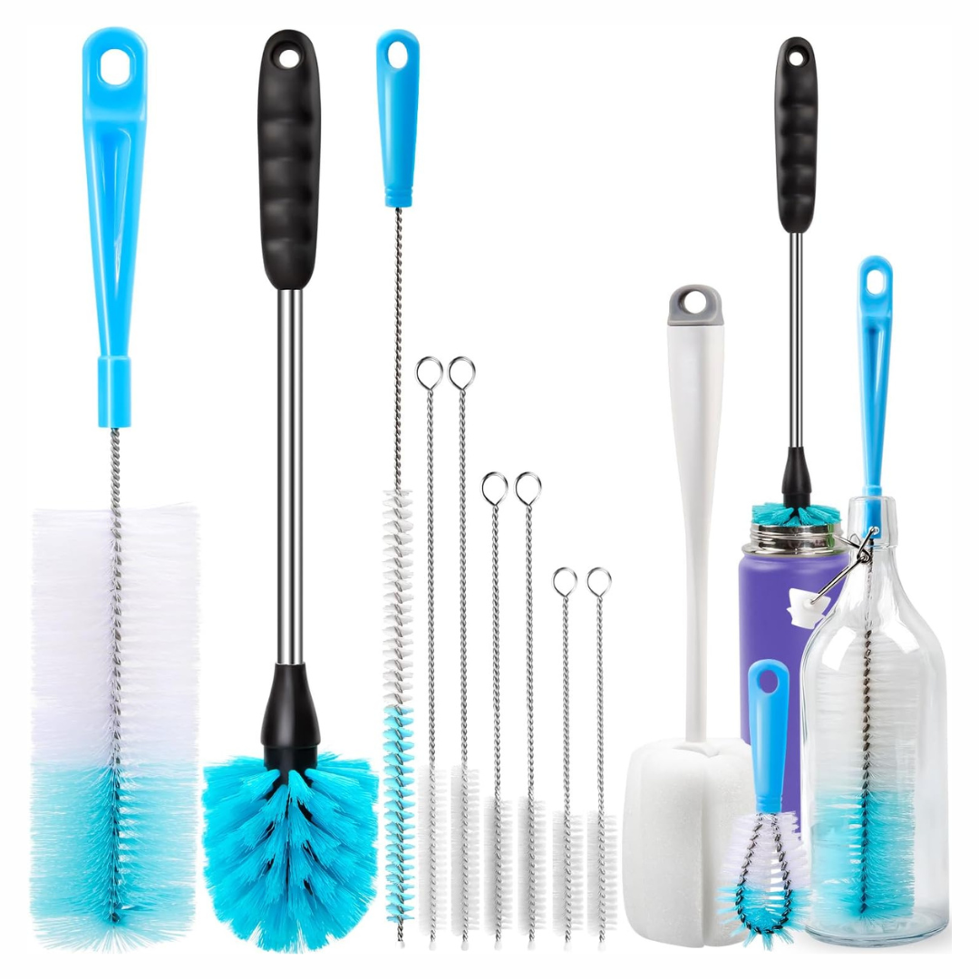 8-Pack Holikme Long Handle Bottle Brush Cleaning Set