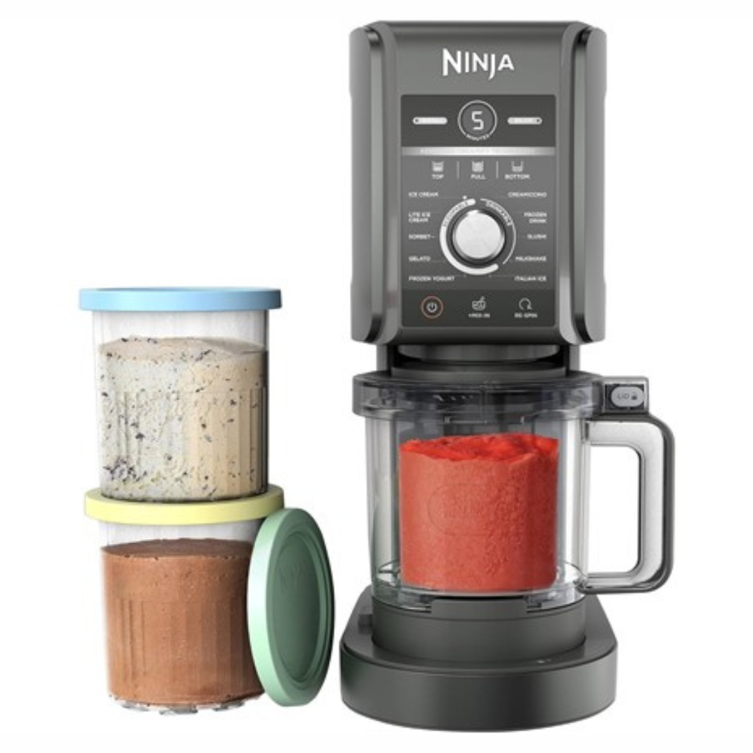 Ninja CREAMi Deluxe 11-in-1 Ice Cream & Frozen Treat Maker With 4 Pints [Refurbished]