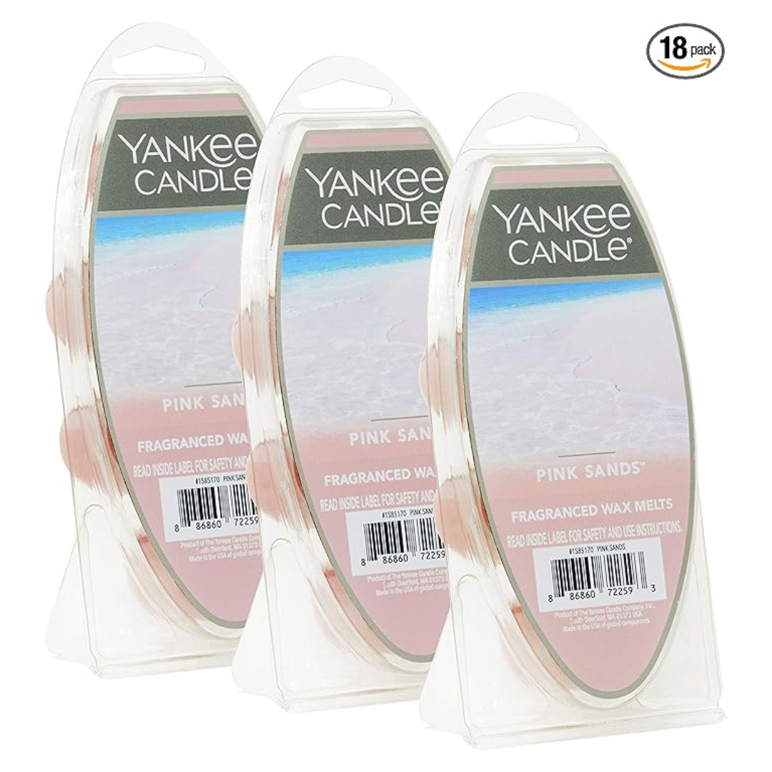 18-Count (3x6-ct) Yankee Candle 18" Pink Sands Wax Melts For Candle Making