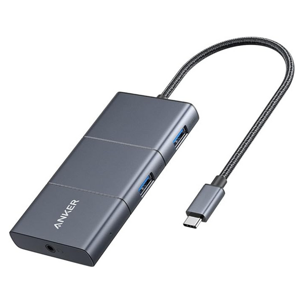 Anker USB C Hub, PowerExpand 6-In-1 Adapter, With 4K HDMI, 100W Power Delivery Port, 2 10 Gbps A Ports, SD Card Reader, And 3.5mm Audio