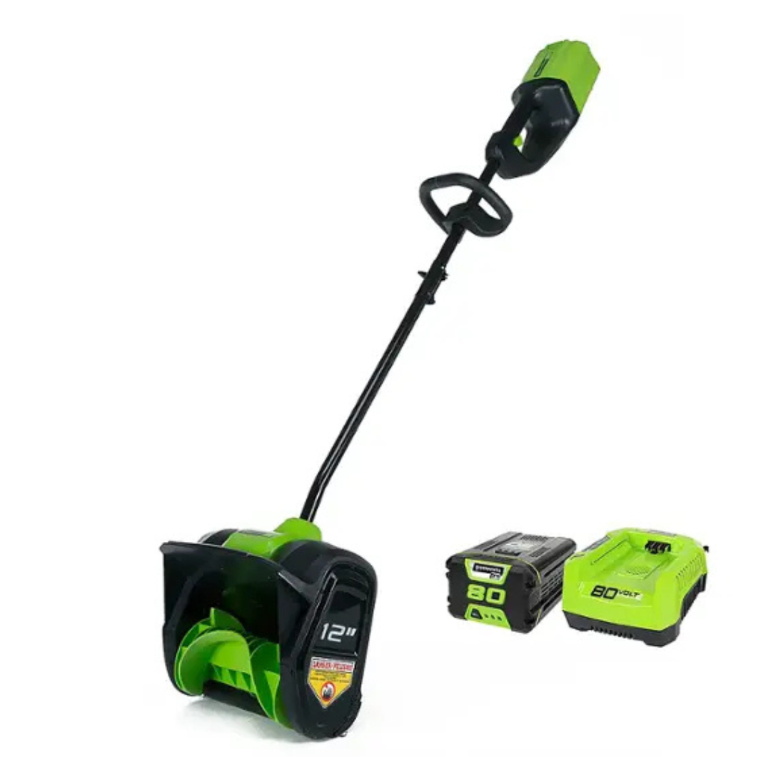 Greenworks 80 Volt 12" Single Stage Cordless Brushless Snow Shovel