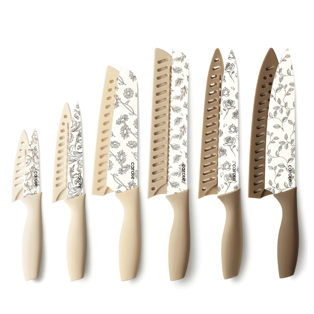 12-Piece Carote Knife Set With Blade Guards