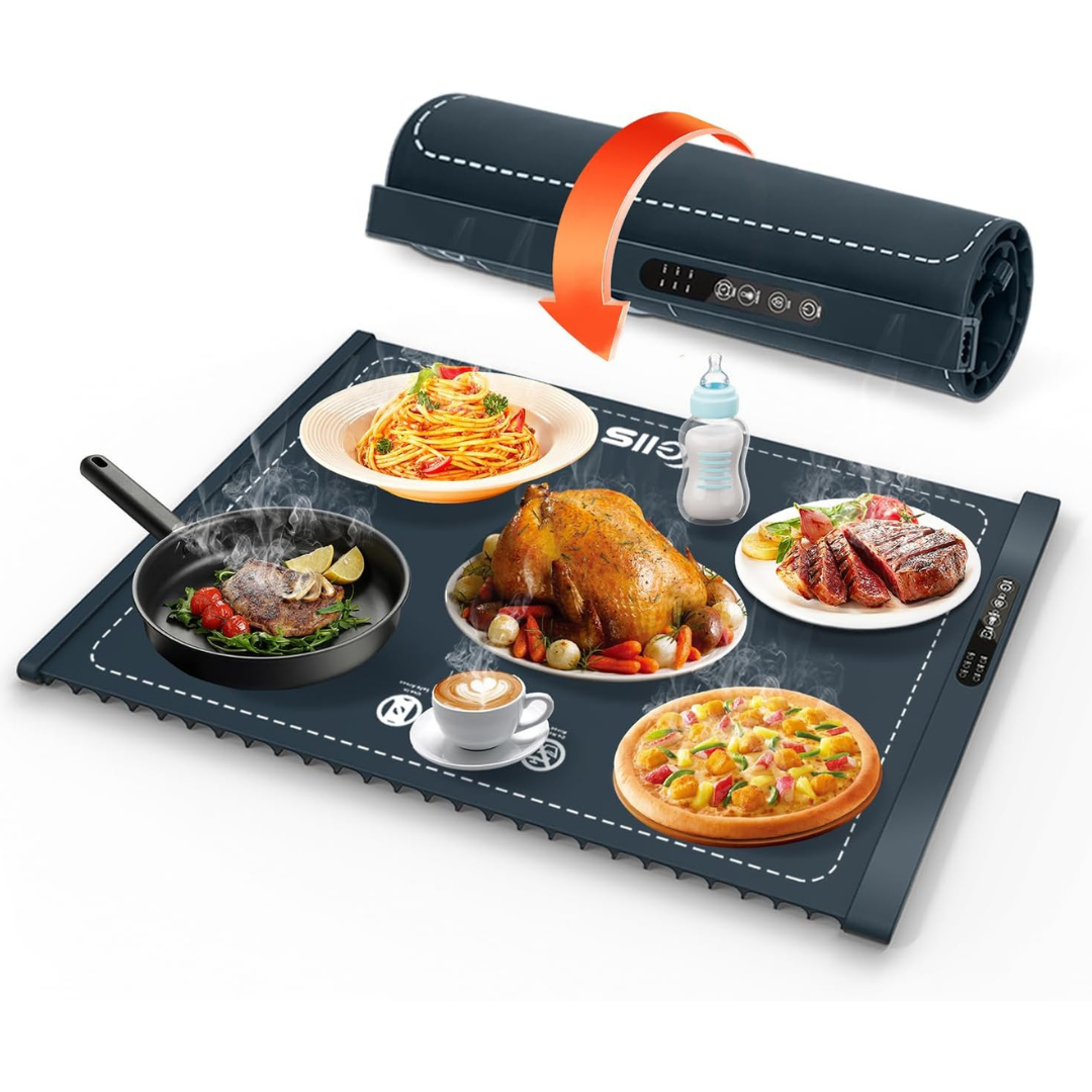 Roll Up Portable Electric Food Warming Tray (4 Colors)