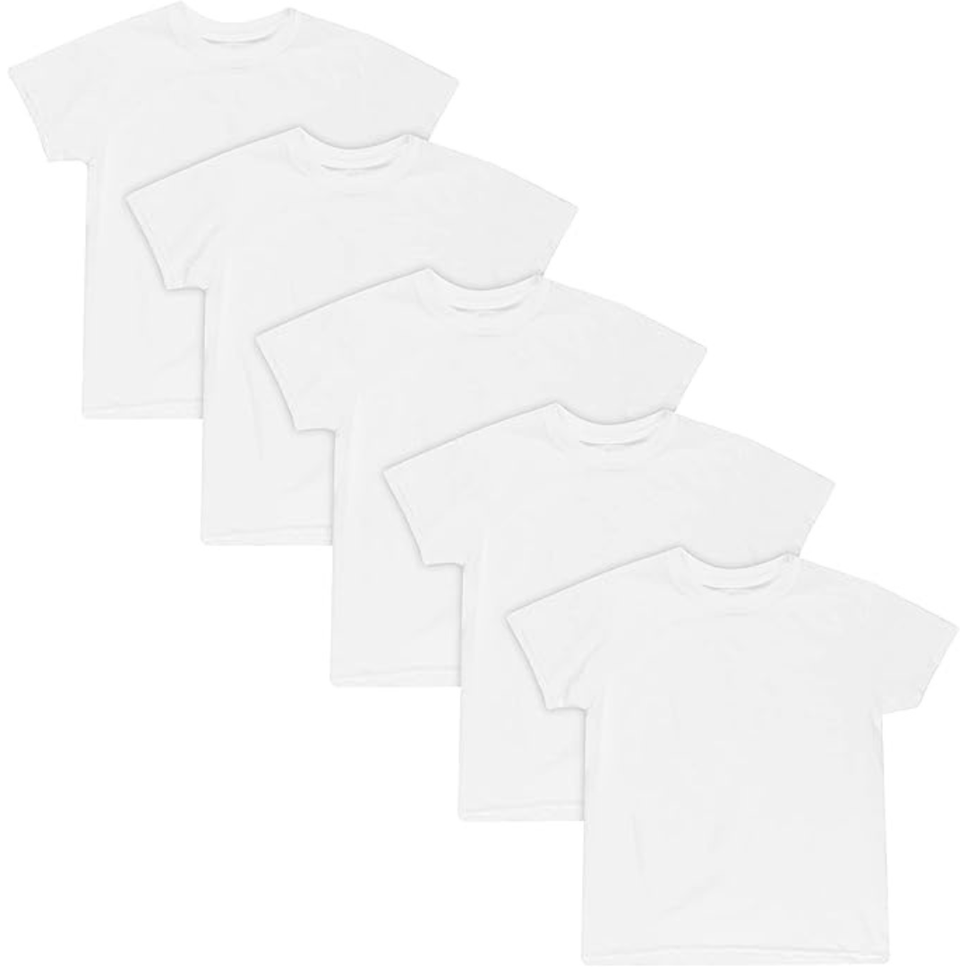 5-Pack Hanes Boys' Crew T-Shirt