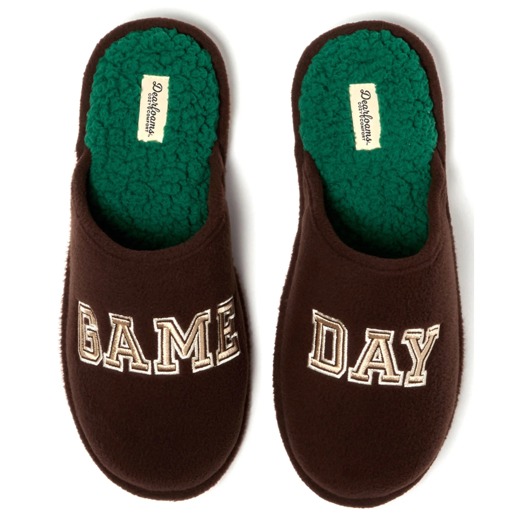 Dearfoams Cozy Comfort Men's Game Day Scuff Slippers (2 Colors)