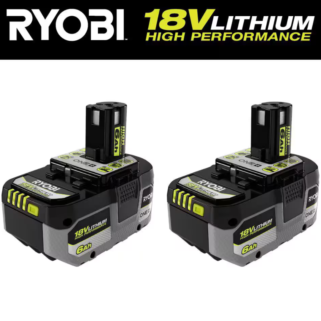 2-Pack Ryobi ONE+ HP 18V Lithium-Ion 6.0Ah Battery