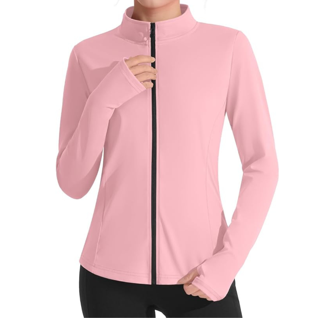 Girls Athletic Yoga Zip Up Jacket