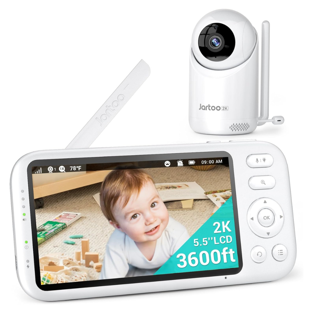 Jartoo 2K Video Baby Monitor With Camera And Audio