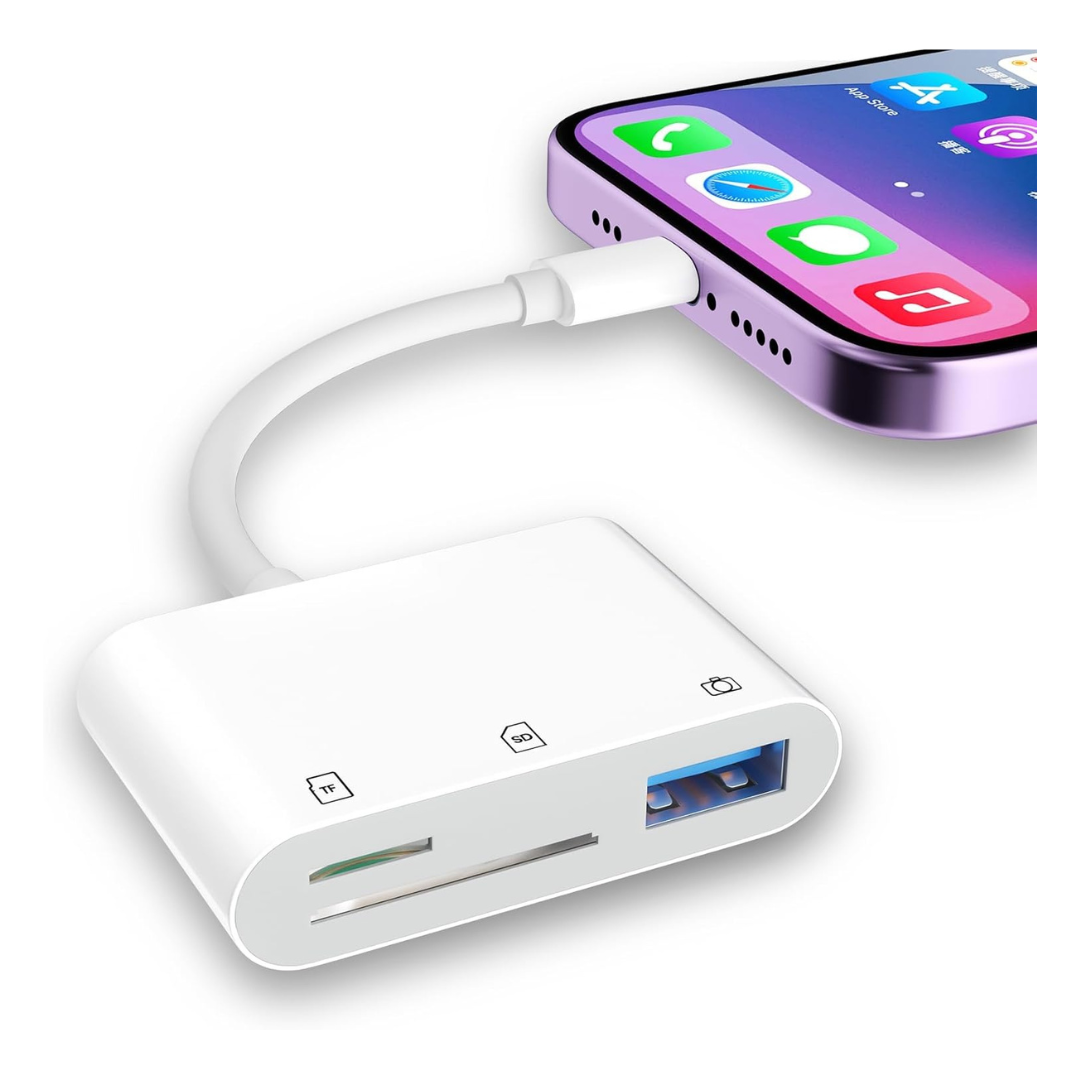 Apple Lightning Card Reader & USB Hub (SD Card, TF Card, USB-A)