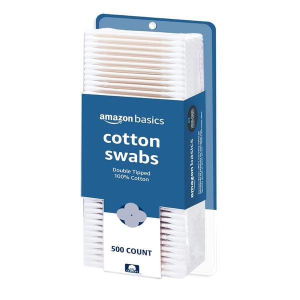 500-Count Amazon Basics Cotton Swabs