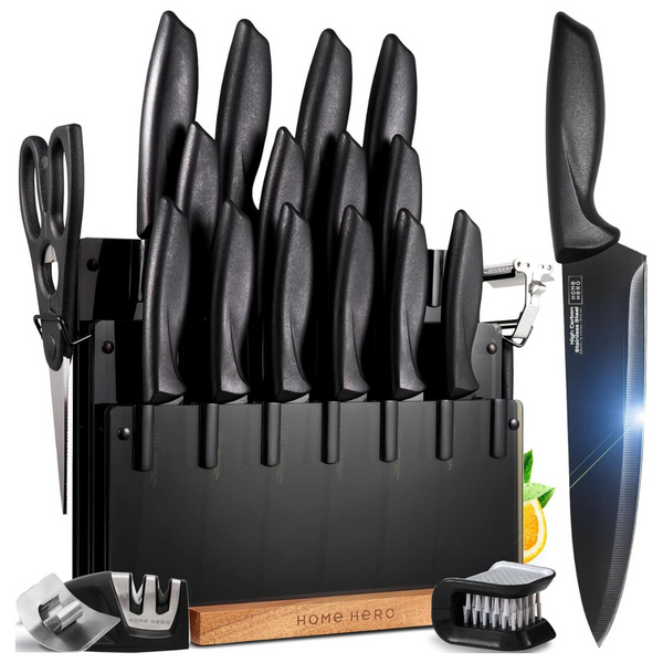 20-Piece Home Hero High Carbon Stainless Steel Kitchen Knife Set