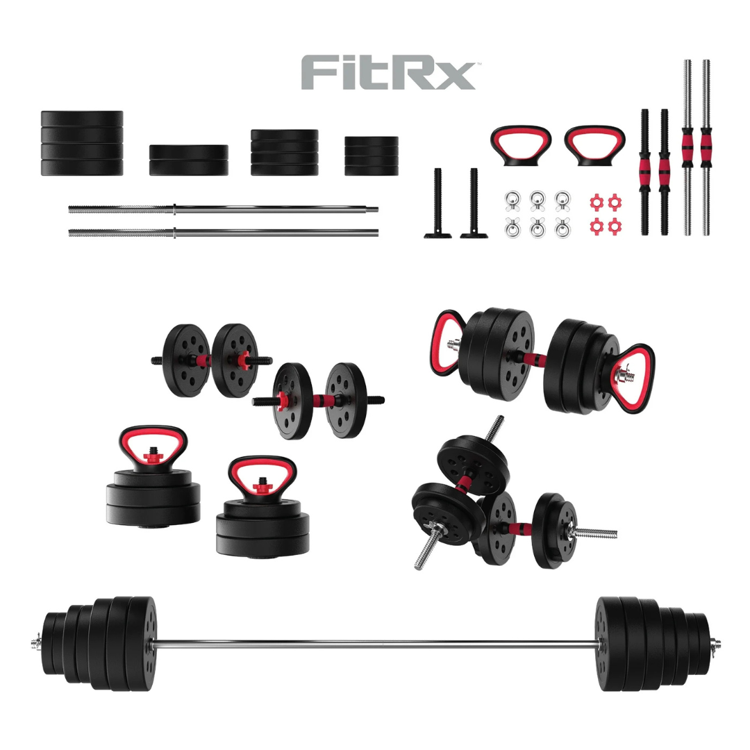 FitRx 2-in-1 SmartBell Interchangeable Dumbbells & Barbell Weight Set