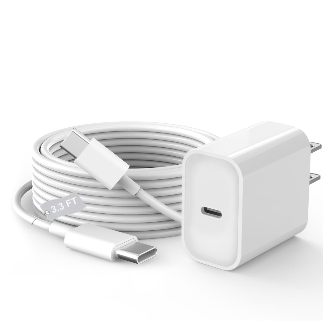 20W USB-C Charger Adapter W/ 3ft Fast Charging USB-C Cable