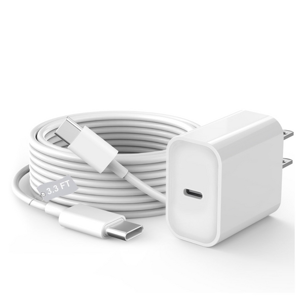 20W USB-C Charger Adapter W/ 3ft Fast Charging USB-C Cable