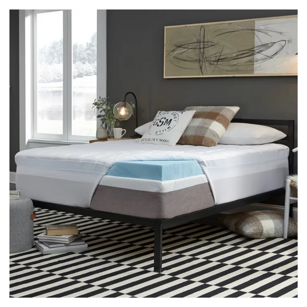 ComforPedic Loft From Beautyrest Queen 5.5" Gel Memory Foam And Fiber 2-Piece Mattress Topper