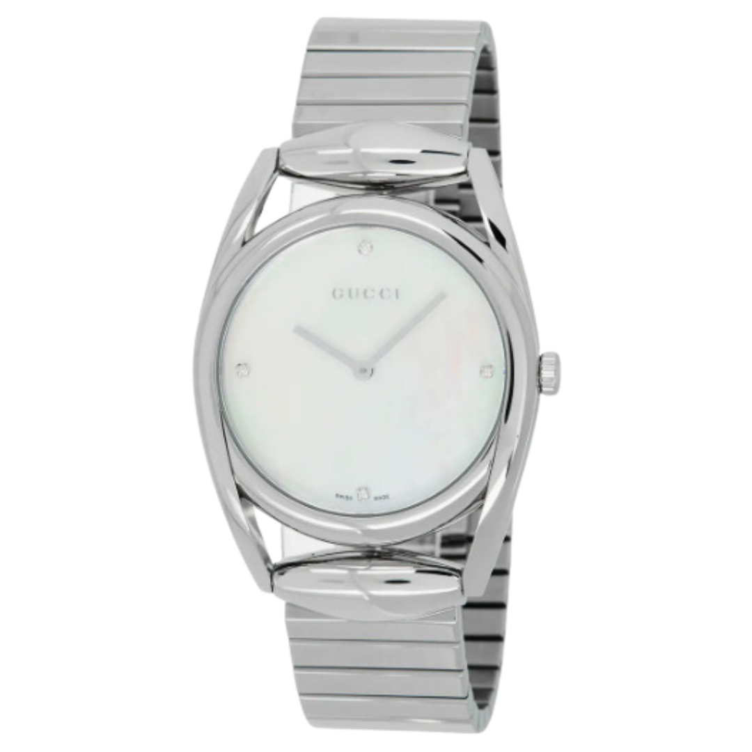 Gucci Crystal Mother-of-Pearl Bracelet Watch