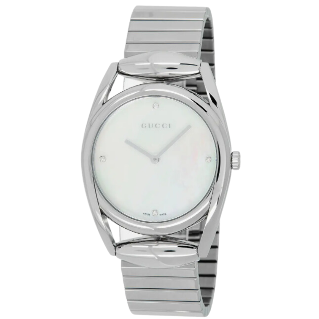 Gucci Crystal Mother-of-Pearl Bracelet Watch