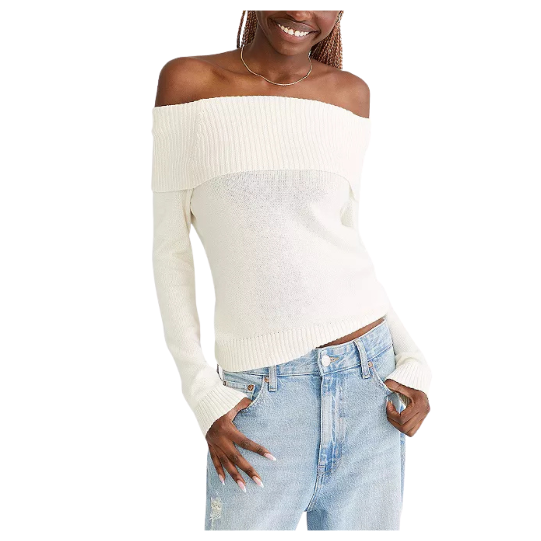 Juniors Aeropostale Off The Shoulder Womens Sweater