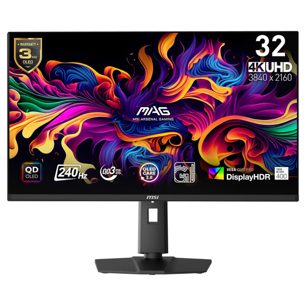 MSI MAG 321UPX 32" 4K UHD 240Hz 0.3ms HDR QD-OLED Gaming Monitor