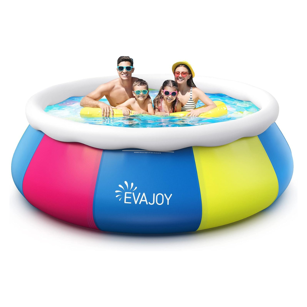 Evajoy 10ft x 30" Inflatable Top Ring Swimming Pool With Pool Cover