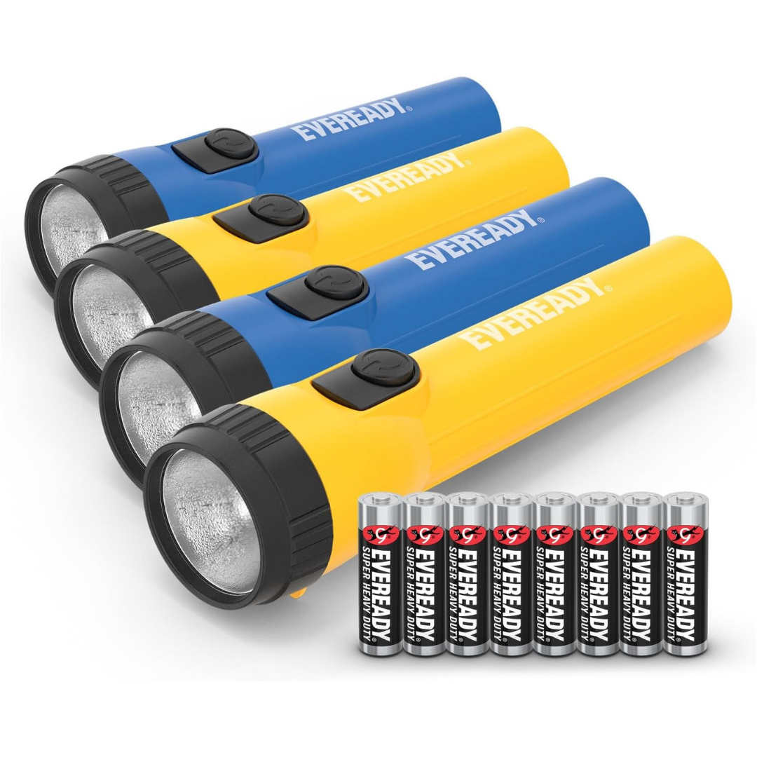 4-Pack Eveready LED Flashlights With Batteries