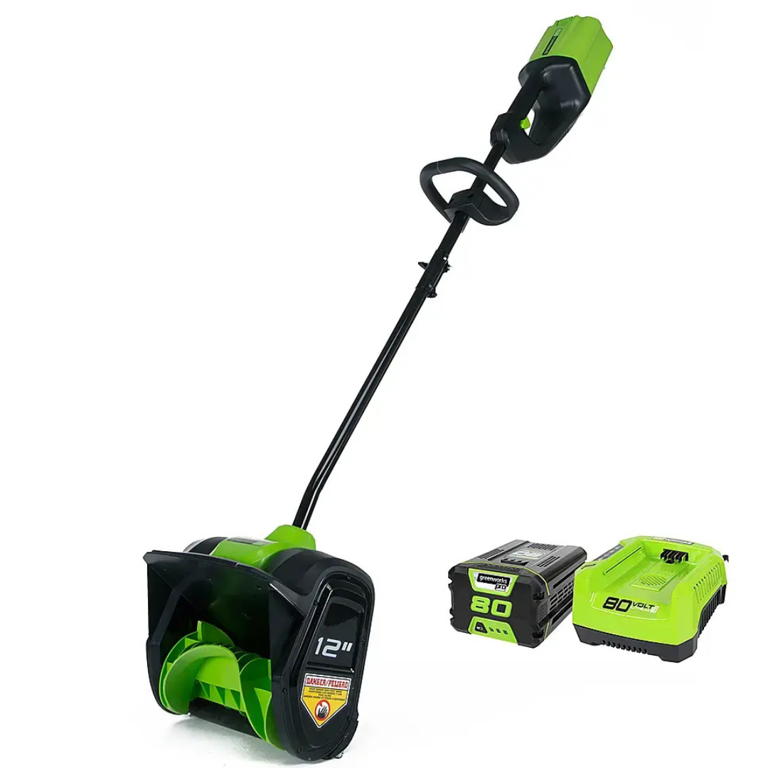 Greenworks 80 Volt 12" Single Stage Cordless Brushless Snow Shovel