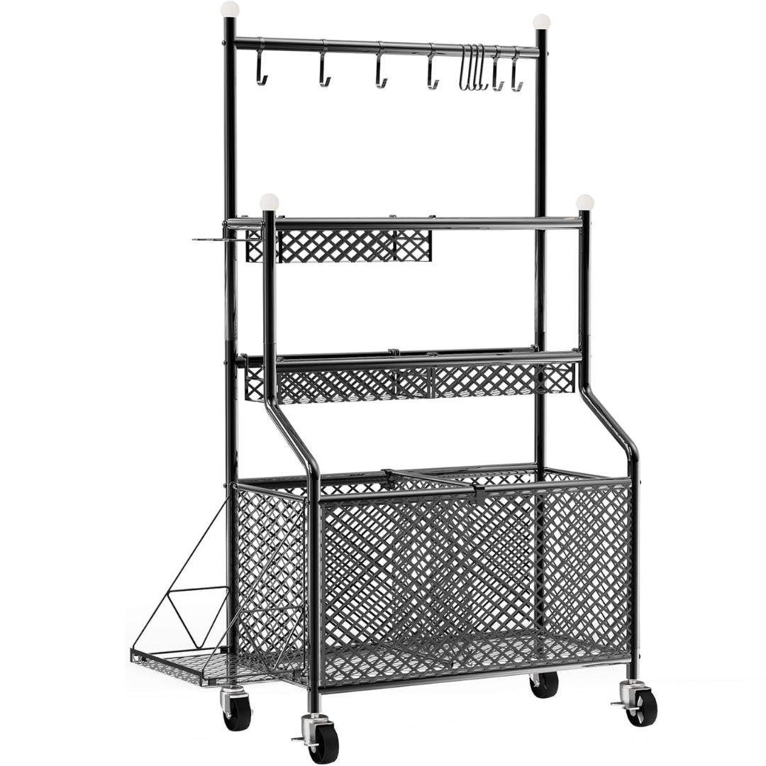 4-Layer Large Capacity Steel Ball Storage Rack (31"L x 15.5"W x 61"H)