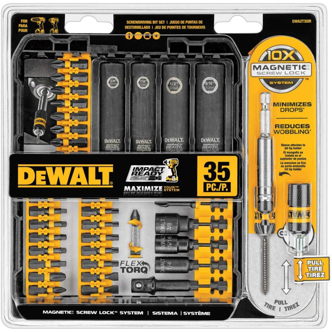 35-Piece Dewalt DWA2T35IR Impact Ready Screwdriving Bit Set