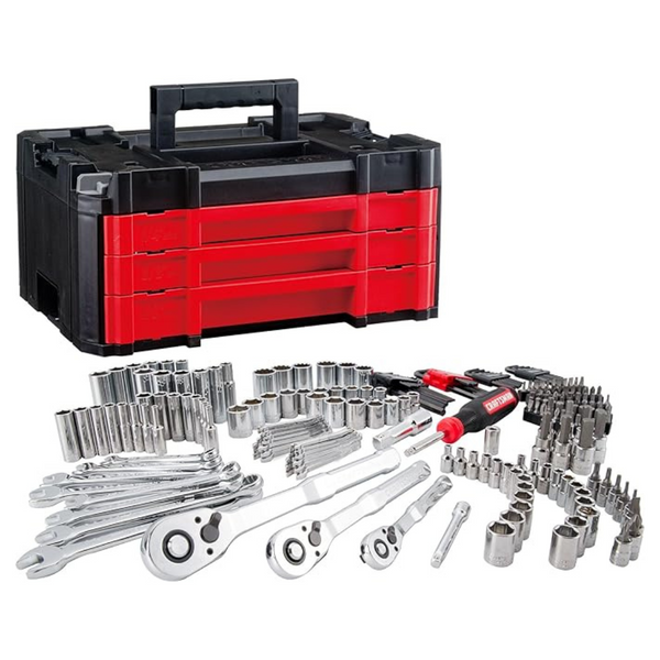 230-Piece Craftsman Versastack Mechanics Tool Set (1/4", 3/8" & 1/2" Drive)