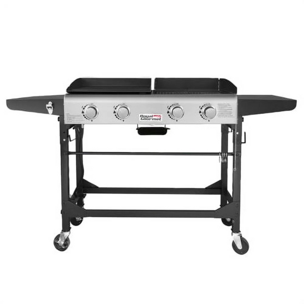 Royal Gourmet 4-Burner Portable Flat Top Gas Grill & Griddle Combo