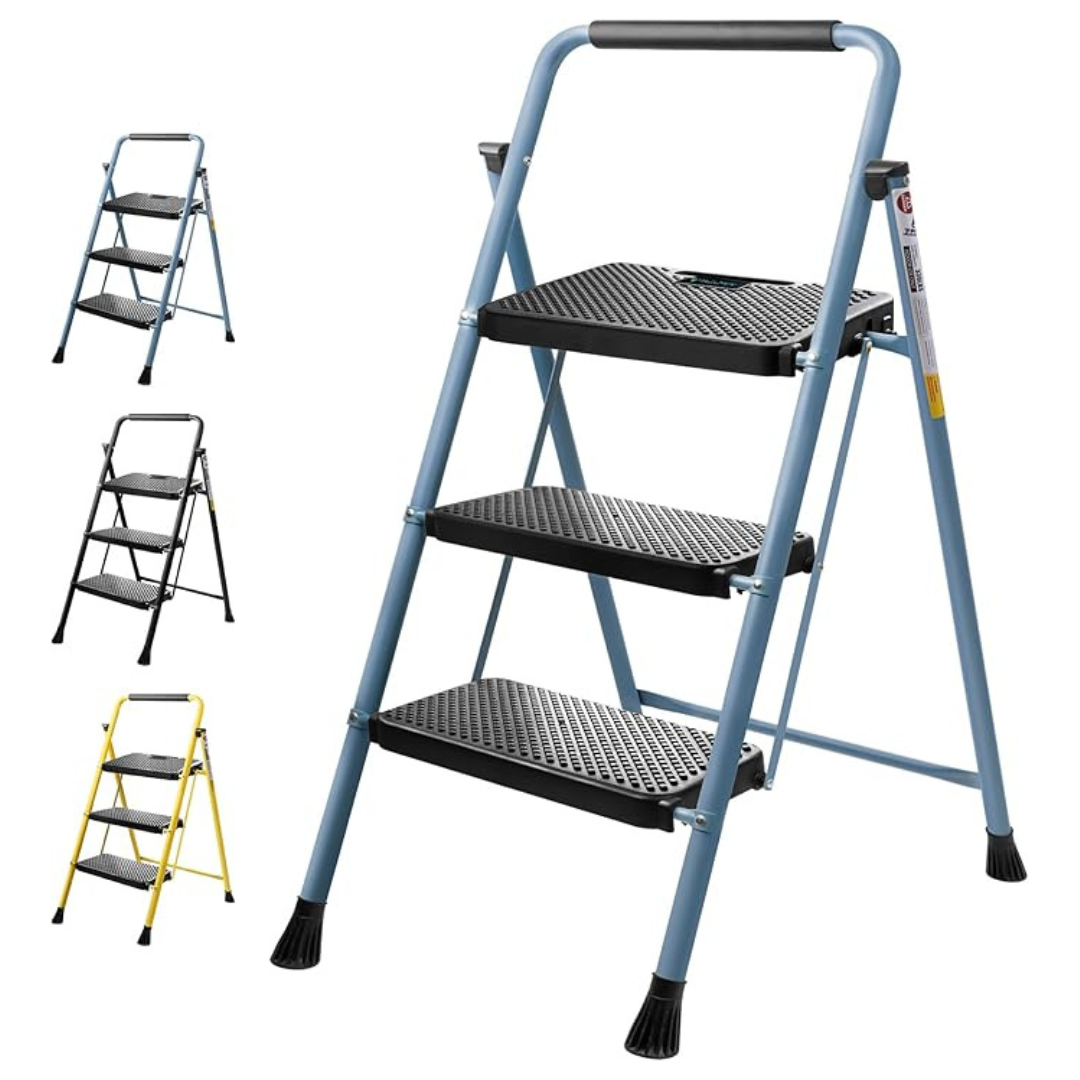 Ticonn Heavy Duty Foldable 3 Step Ladder