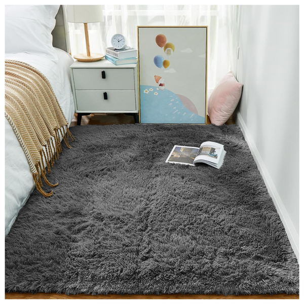 Ophanie 4×6 Ft Fluffy Fuzzy Shag Area Rug