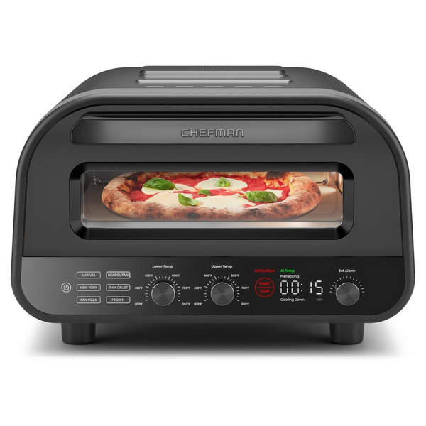 Chefman Countertop Electric Pizza Maker With Pizza Stone & Peel