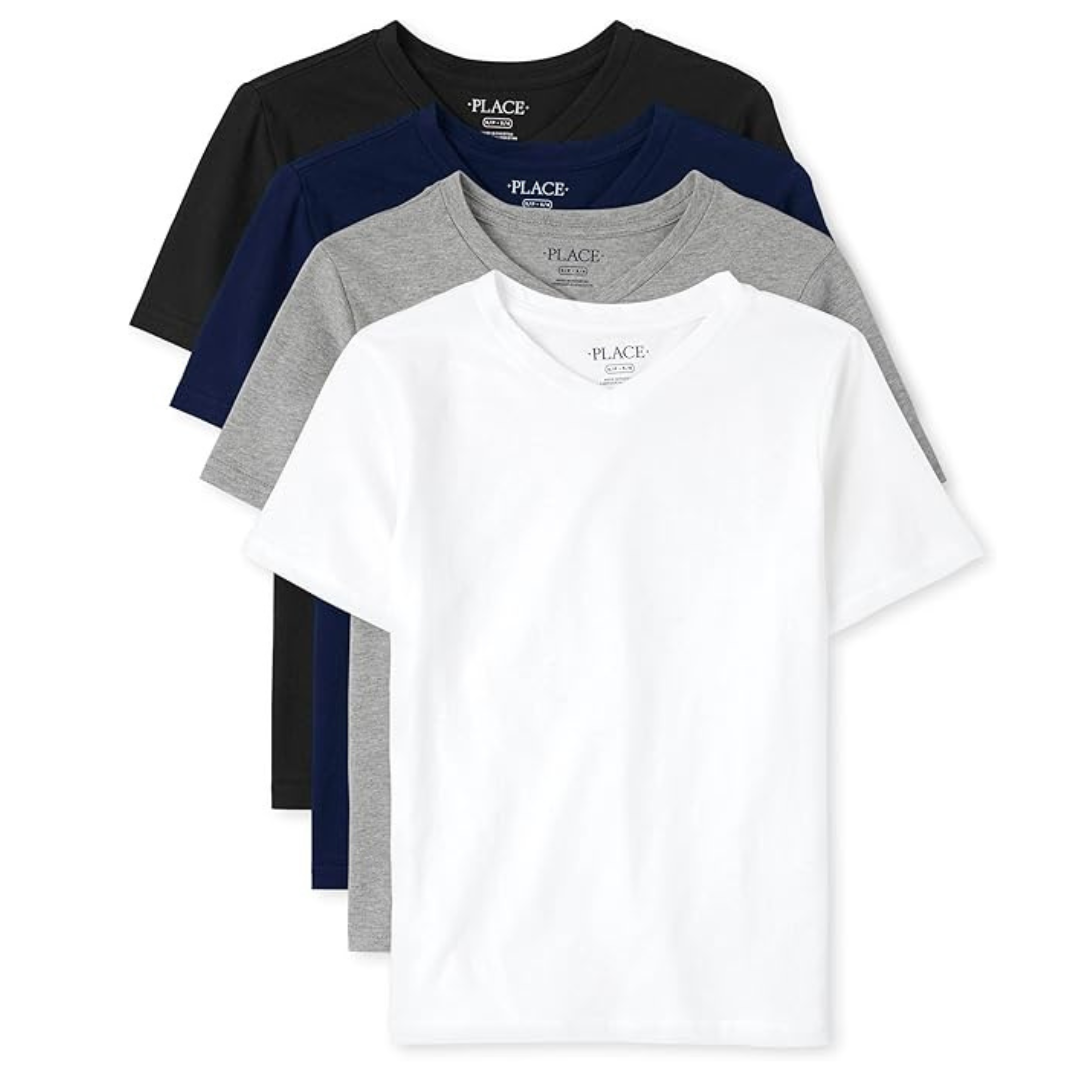 4-Pack The Children's Place Boys Basic Short Sleeve Tee